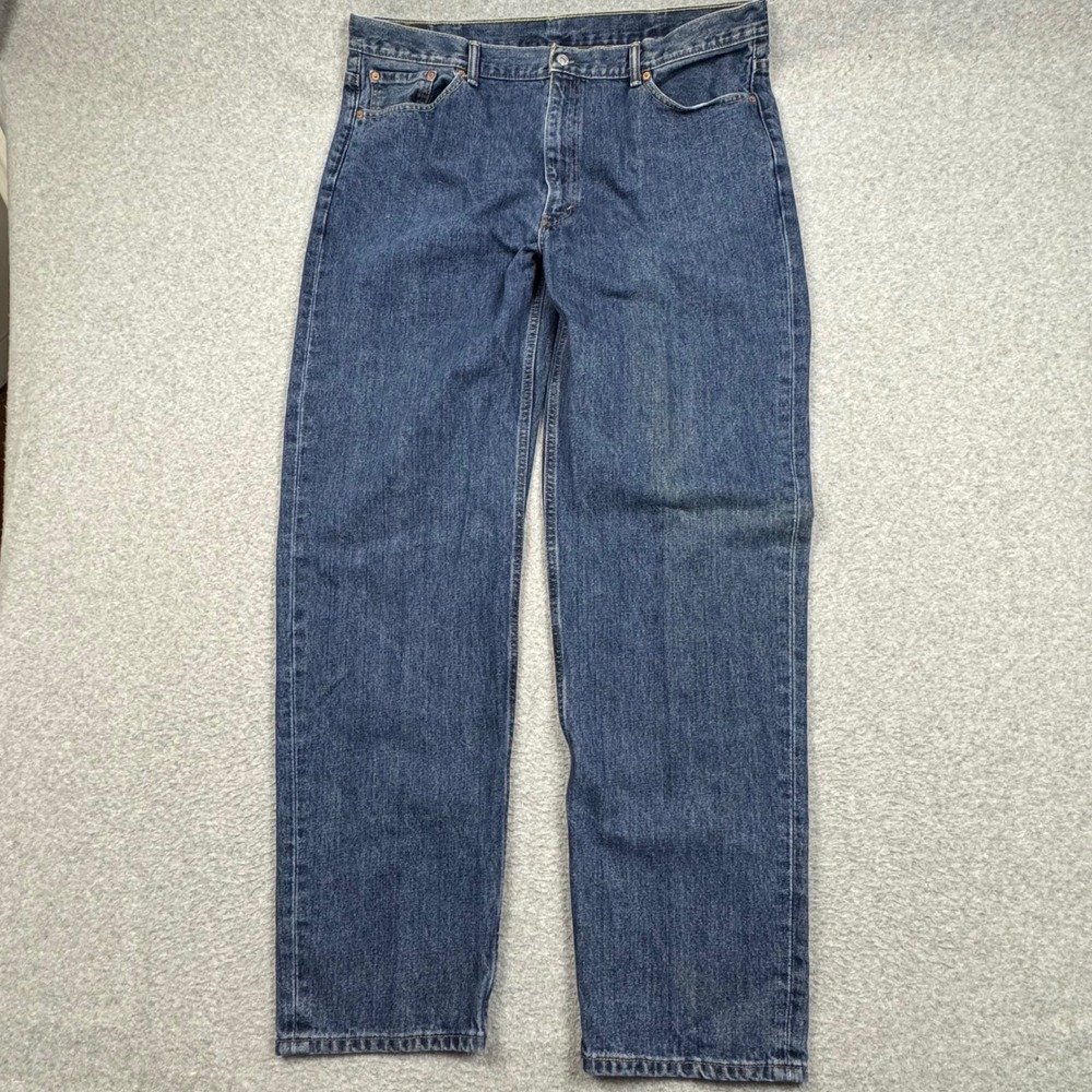 Levis 550 Relaxed Fit Tapered Leg Blue Denim Jeans Mens 42x36 Medium Wash